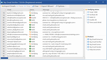 Sky Email Verifier – Professional Email Verification & List Cleaning Software for Windows