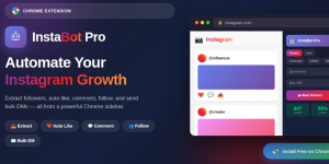 InstaBot Pro interface showcasing Instagram automation tools for efficient account management.